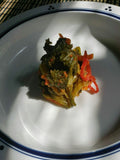 Mustard leaf Kimchi looks great on the plate!